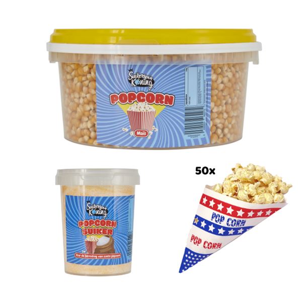 Benodigdheden popcorn 50 porties Benodigdheden popcorn 50 porties