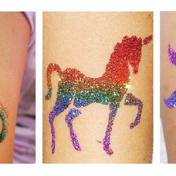Glittertattoos per uur Glittertattoos per uur